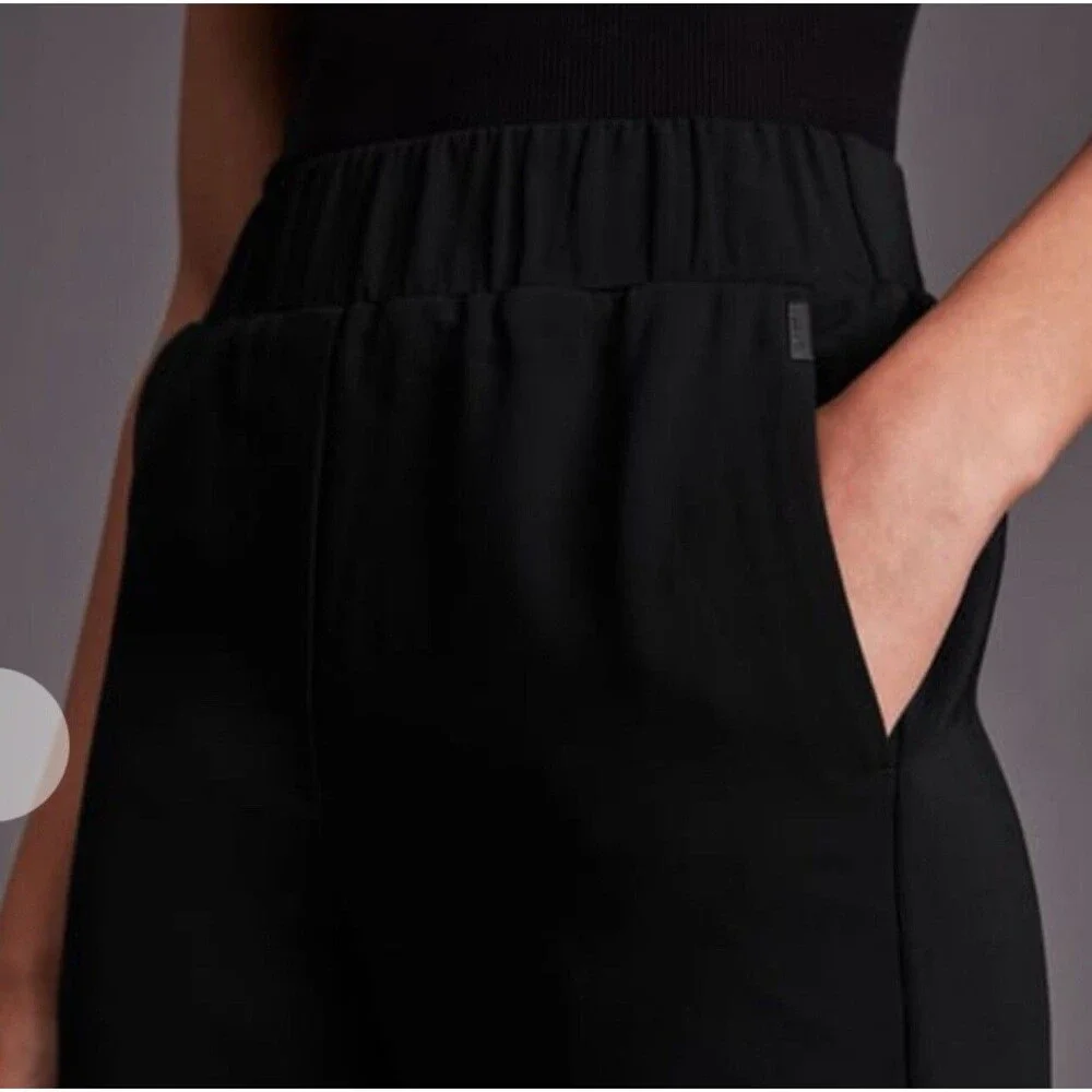ALLSAINTS Tia Jogger Trousers High Rise Black Tailored Chic Minimalist Edgy Luxe